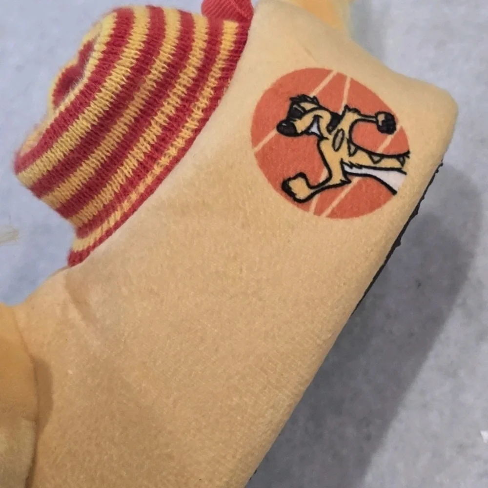 Disney Lion King Lion and Warthog Plush Boys Slippers Sz 5 Toddler Slip Ons NEW